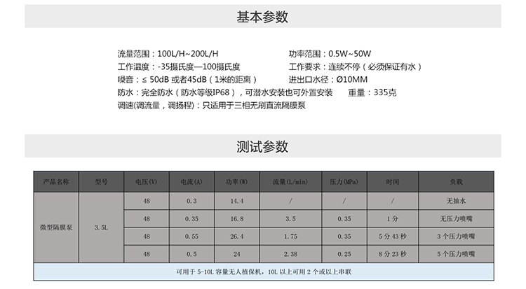 X-TEAM 3.5L植保無人機無刷水泵